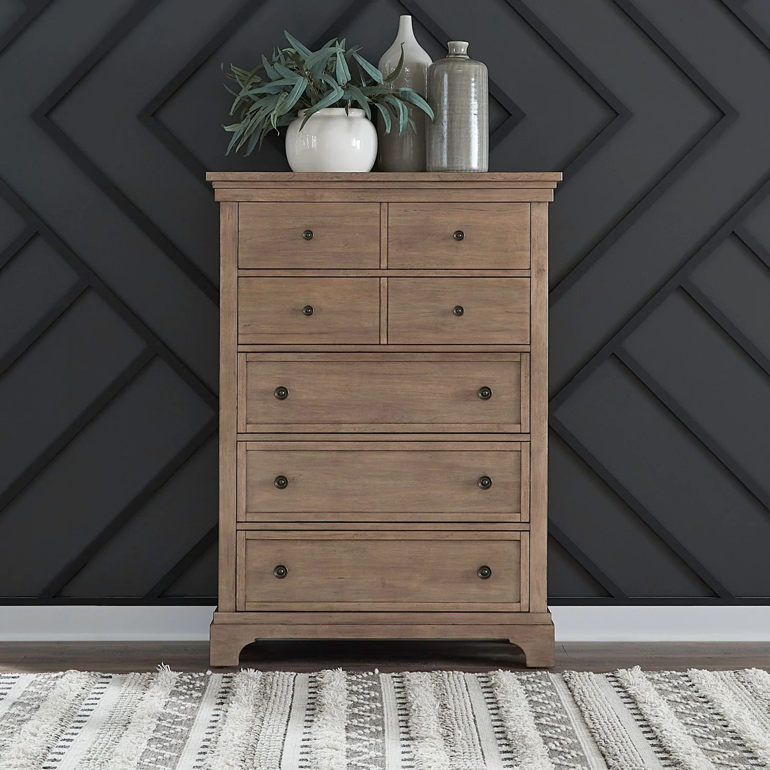 Haven Hills - 5 Drawer Chest - Camel Beige - Image 1