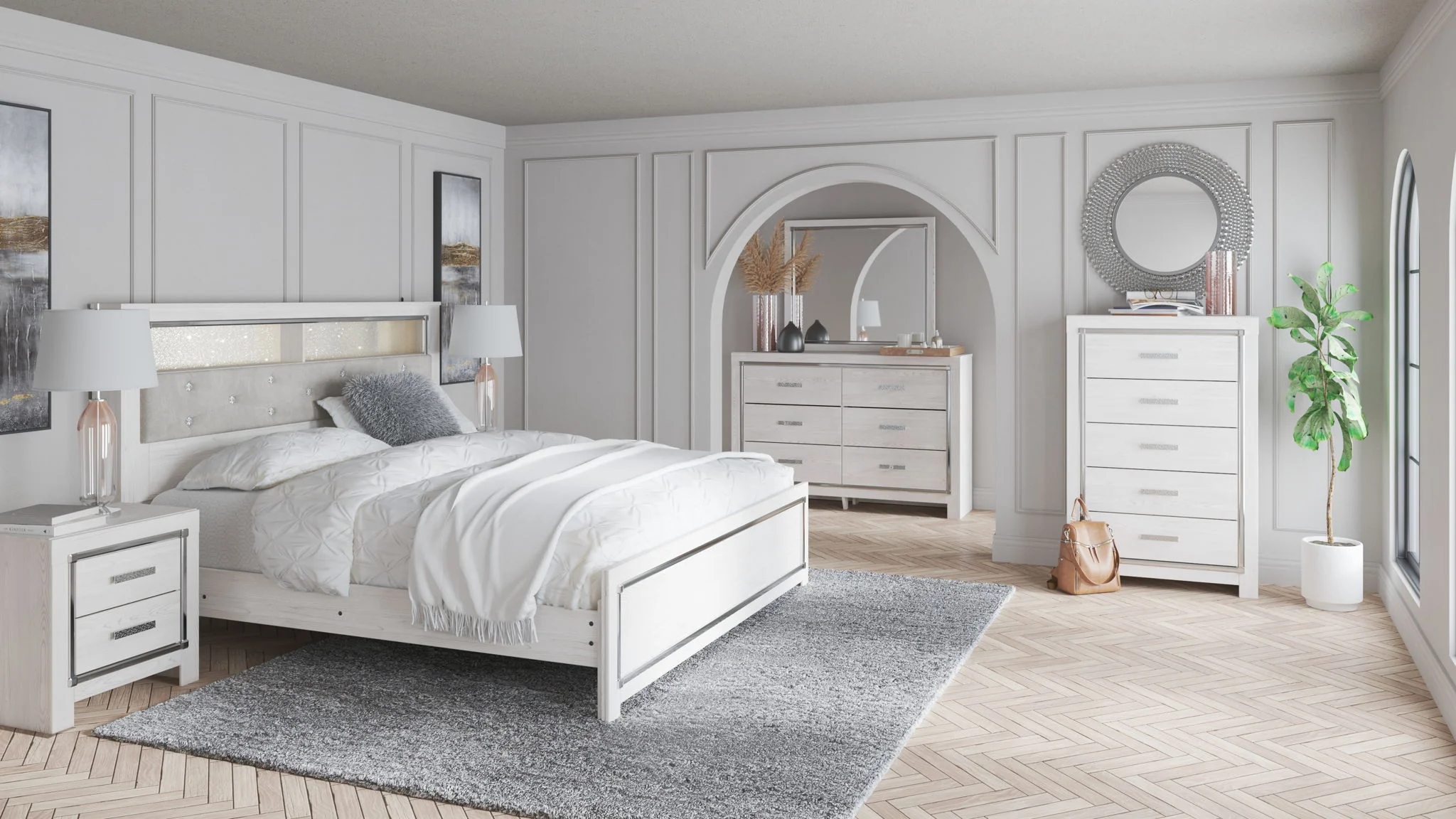 Altyra – Panel Bookcase Bedroom Set