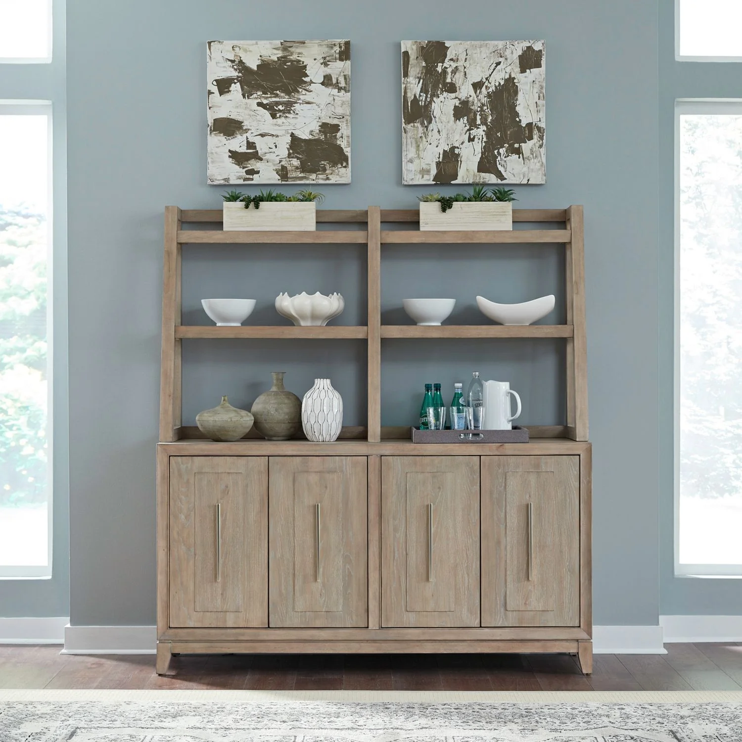 Brentwood – Sideboard & Hutch – Sandstone