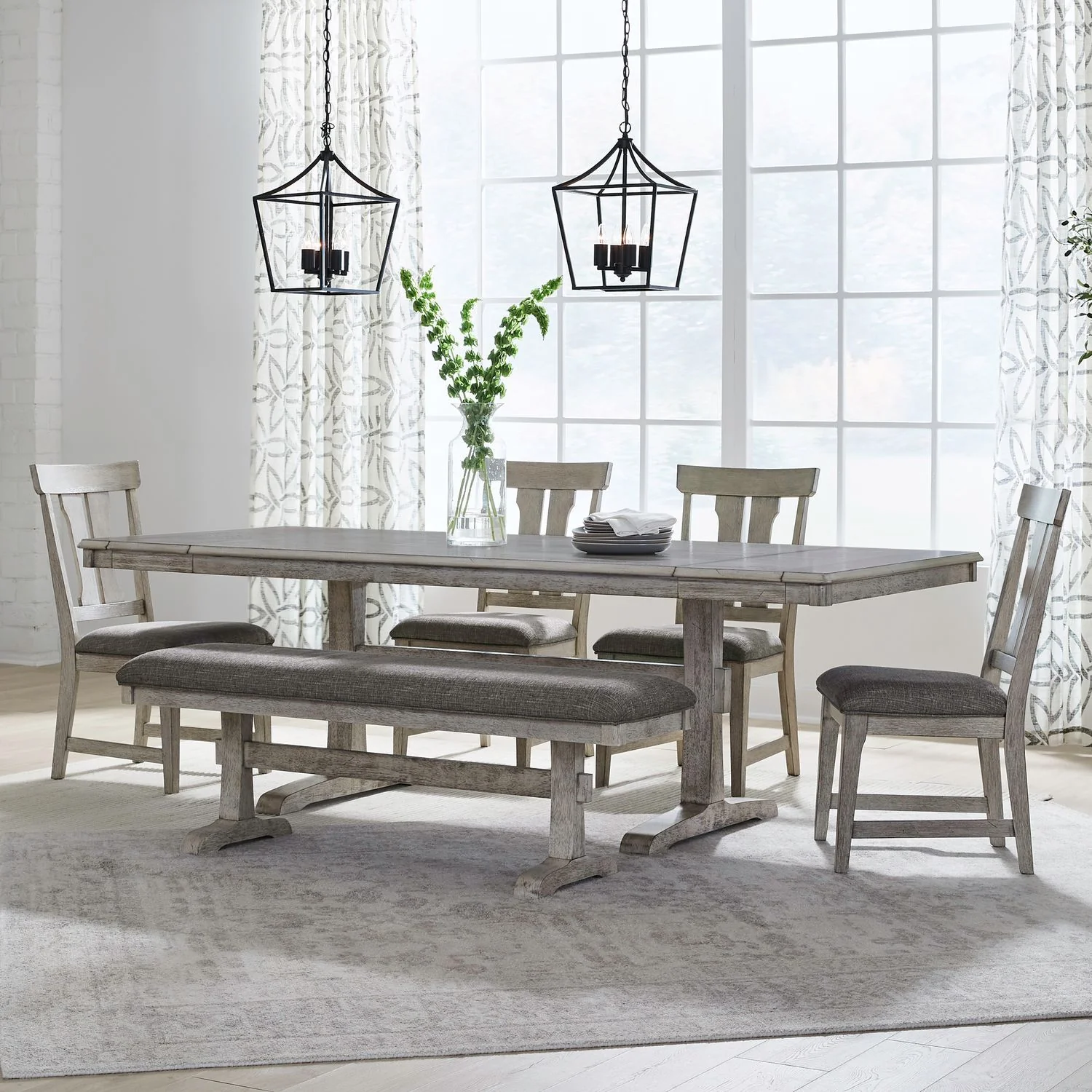 Hallendale - Trestle Table Set - Image 3