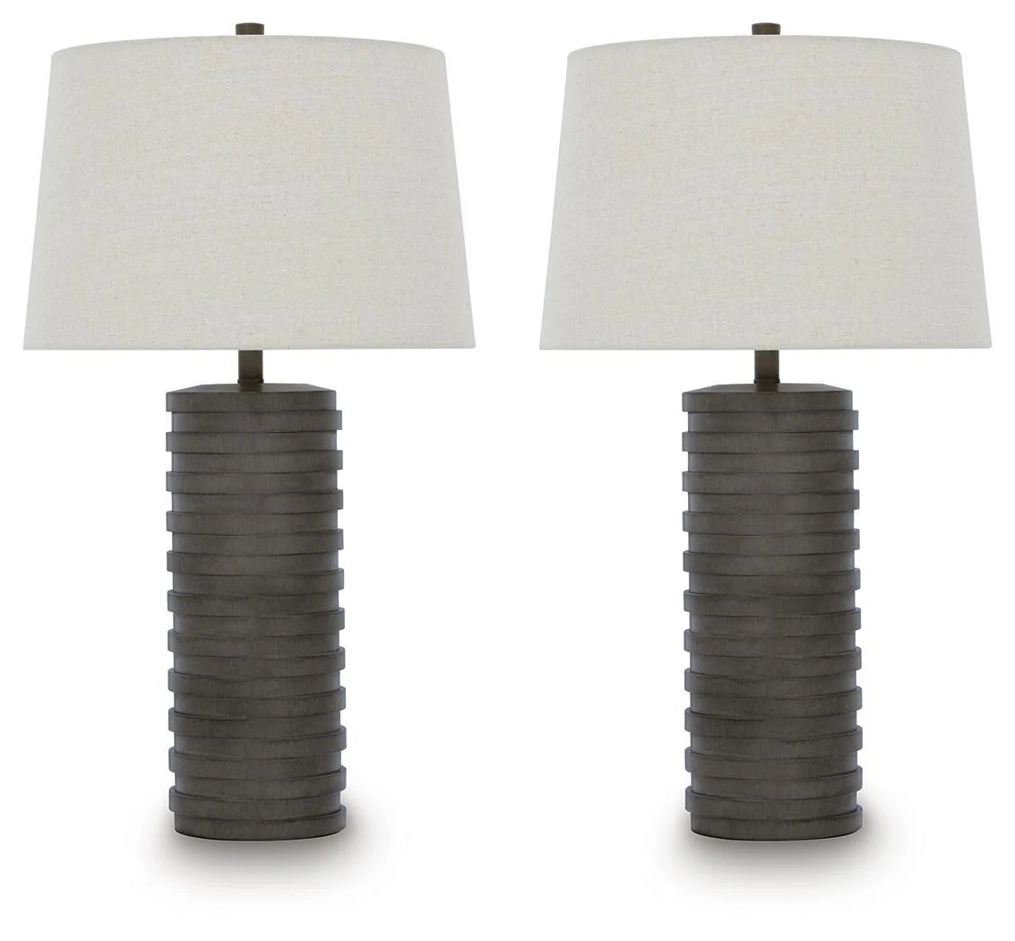 Neilett – Poly Table Lamp (Set of 2) – Antique Brown