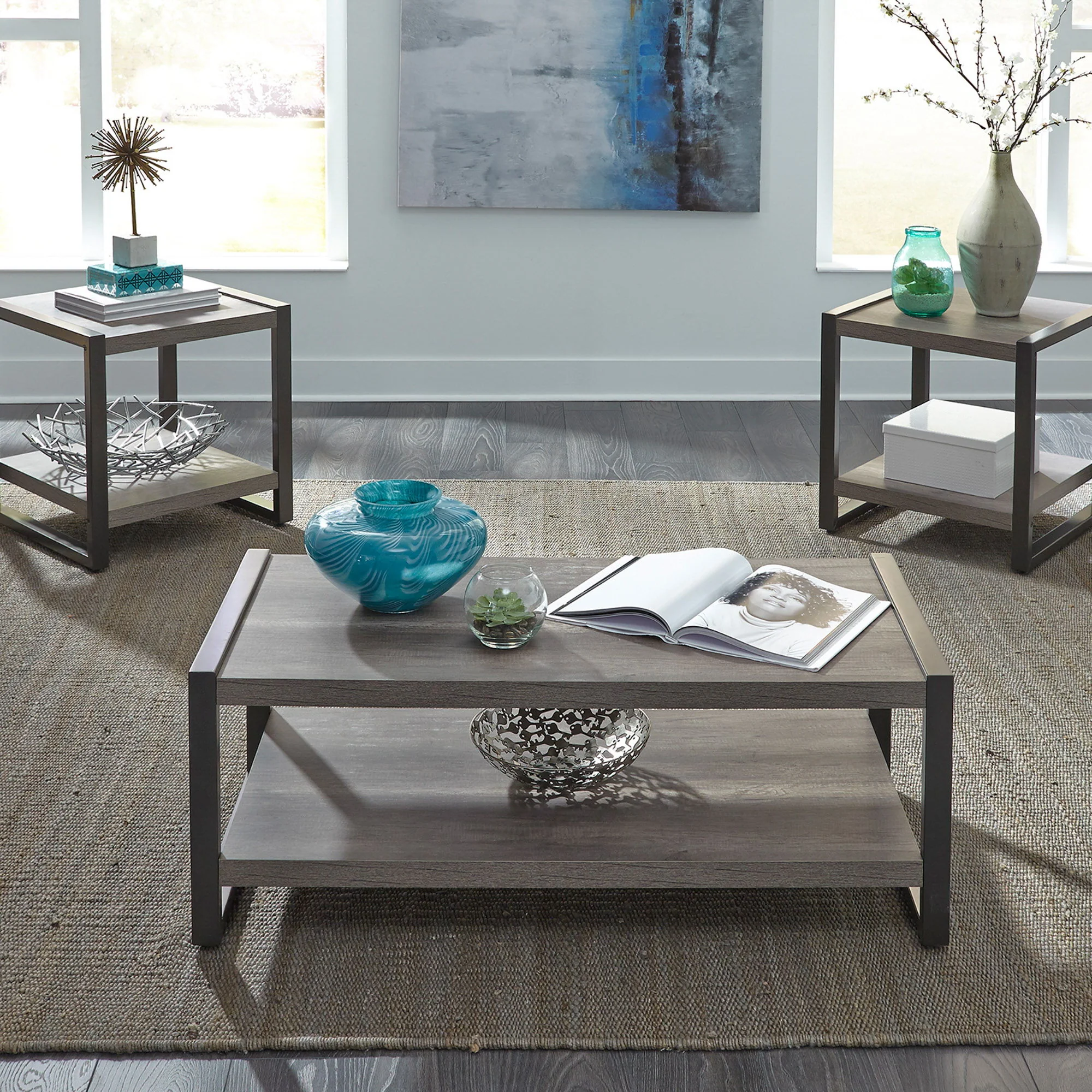 Tanners Creek – 3 Piece Table Set – Graystone