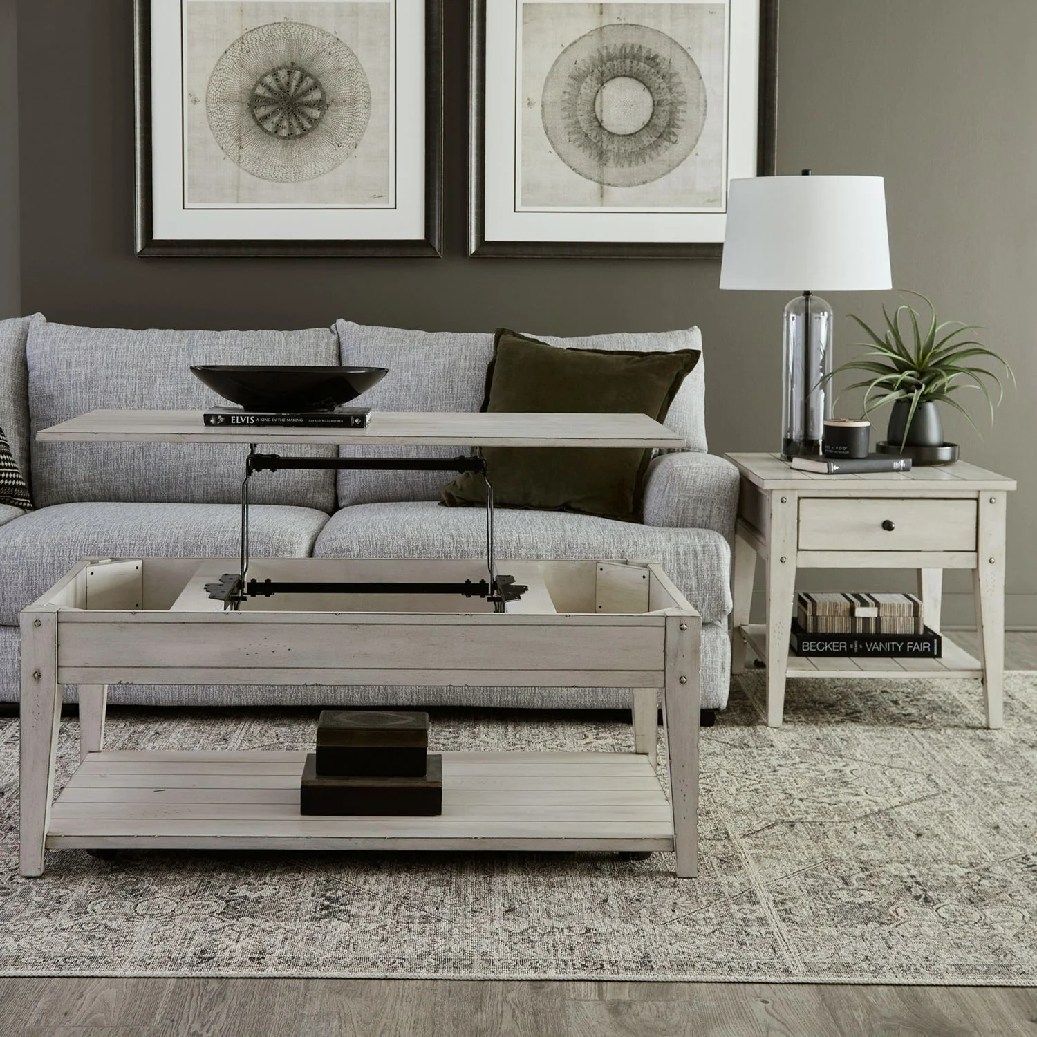 Lake House - Optional 3 Piece Set - Weathered White - Image 1