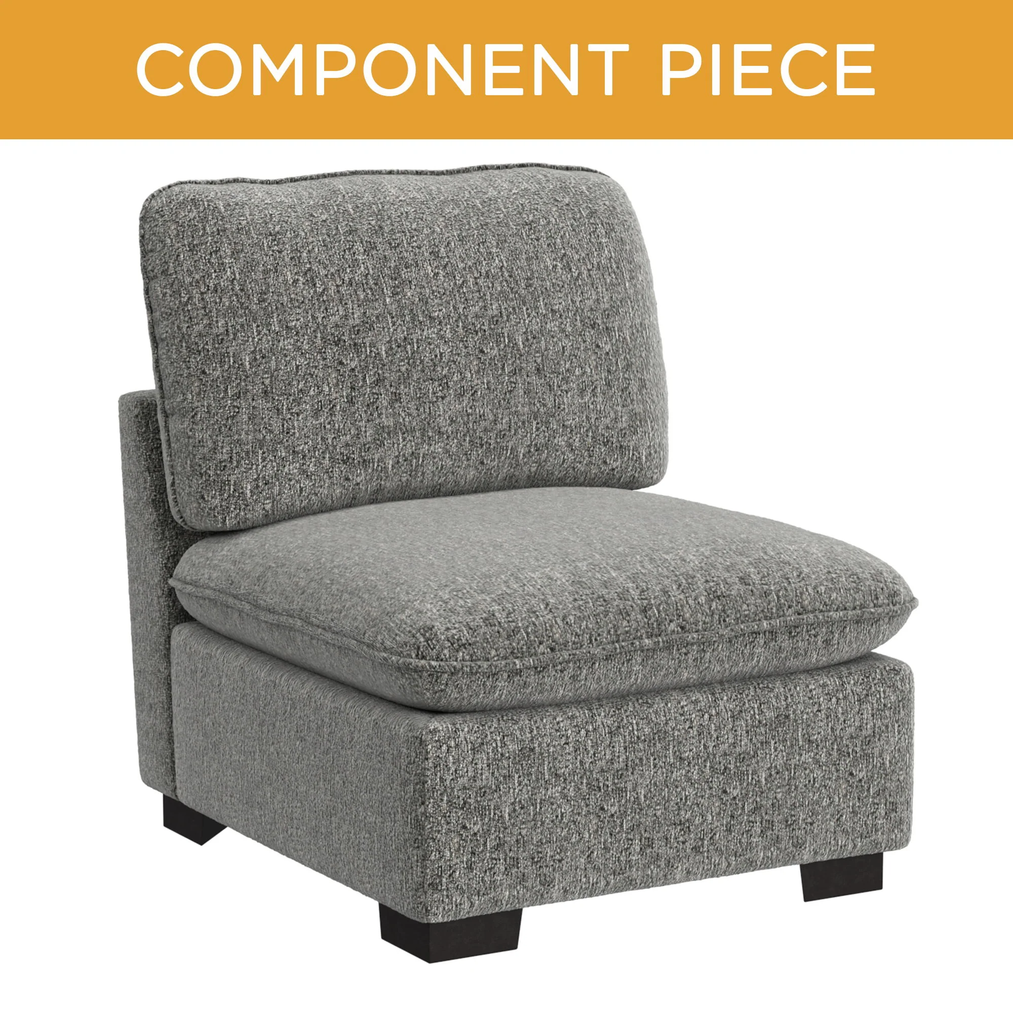 Deville – Modular Armless Chair – Nova Gray