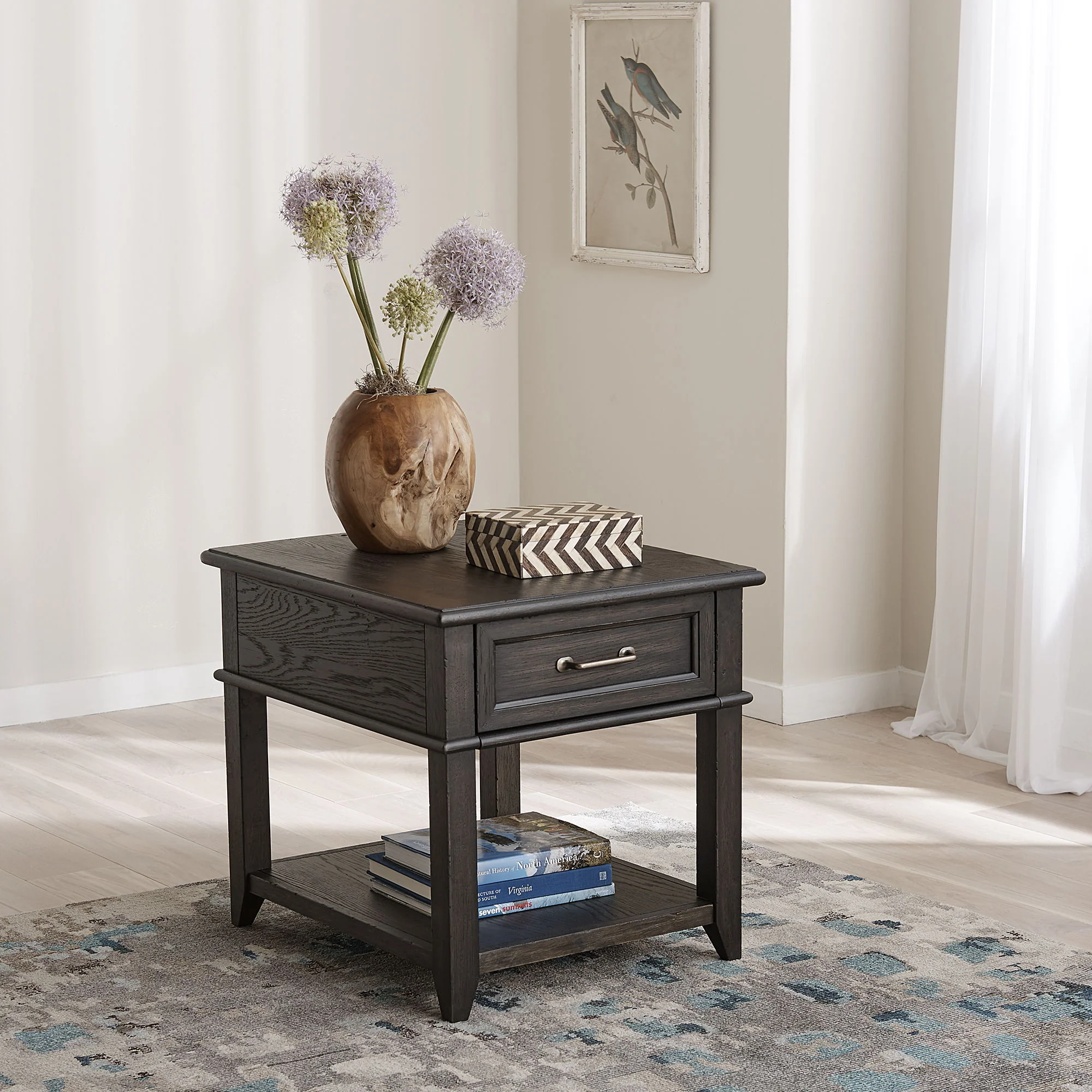 Mill Creek - Drawer End Table - Peppercorn - Image 1