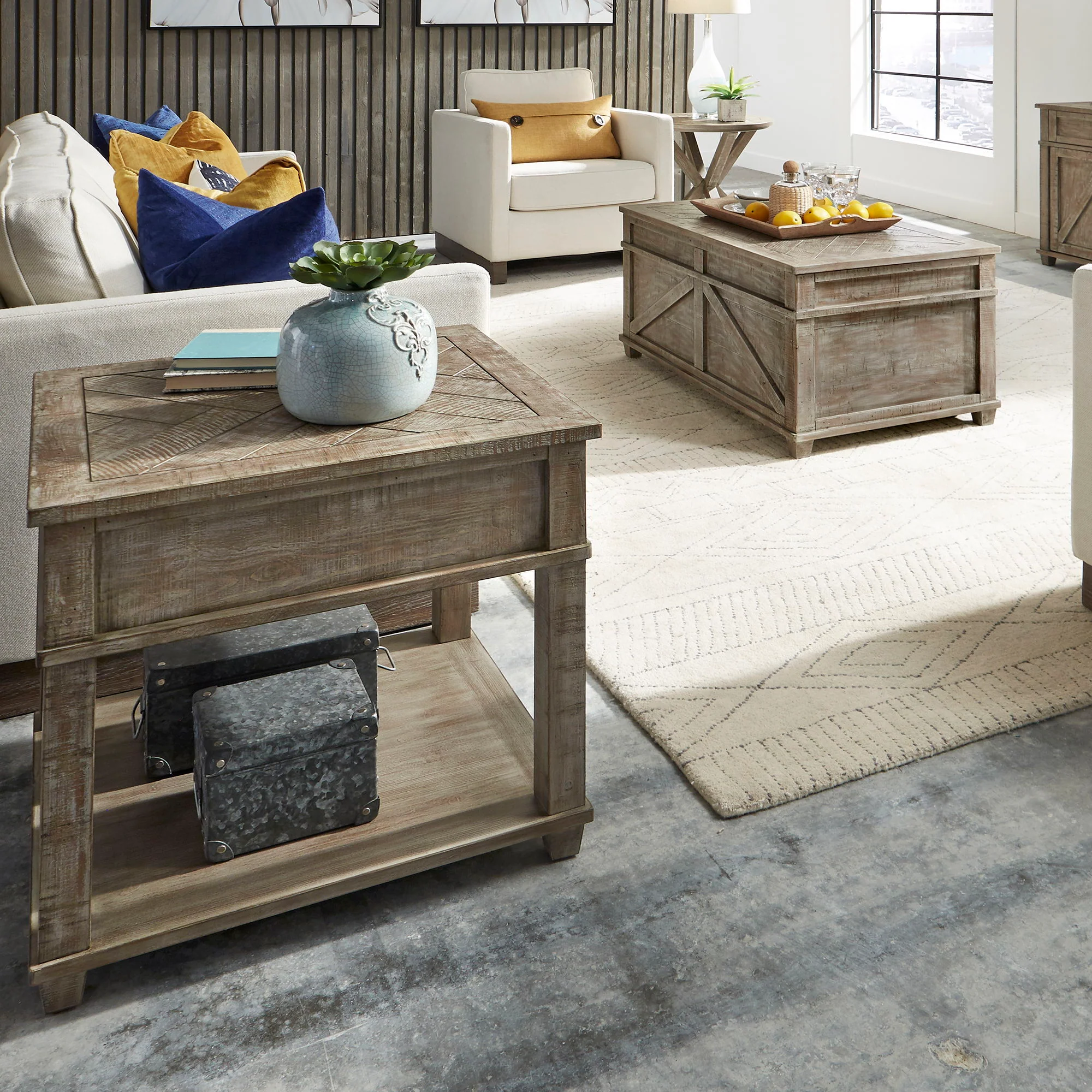 Parkland Falls - 3 Piece Table Set - Weathered Taupe - Image 1