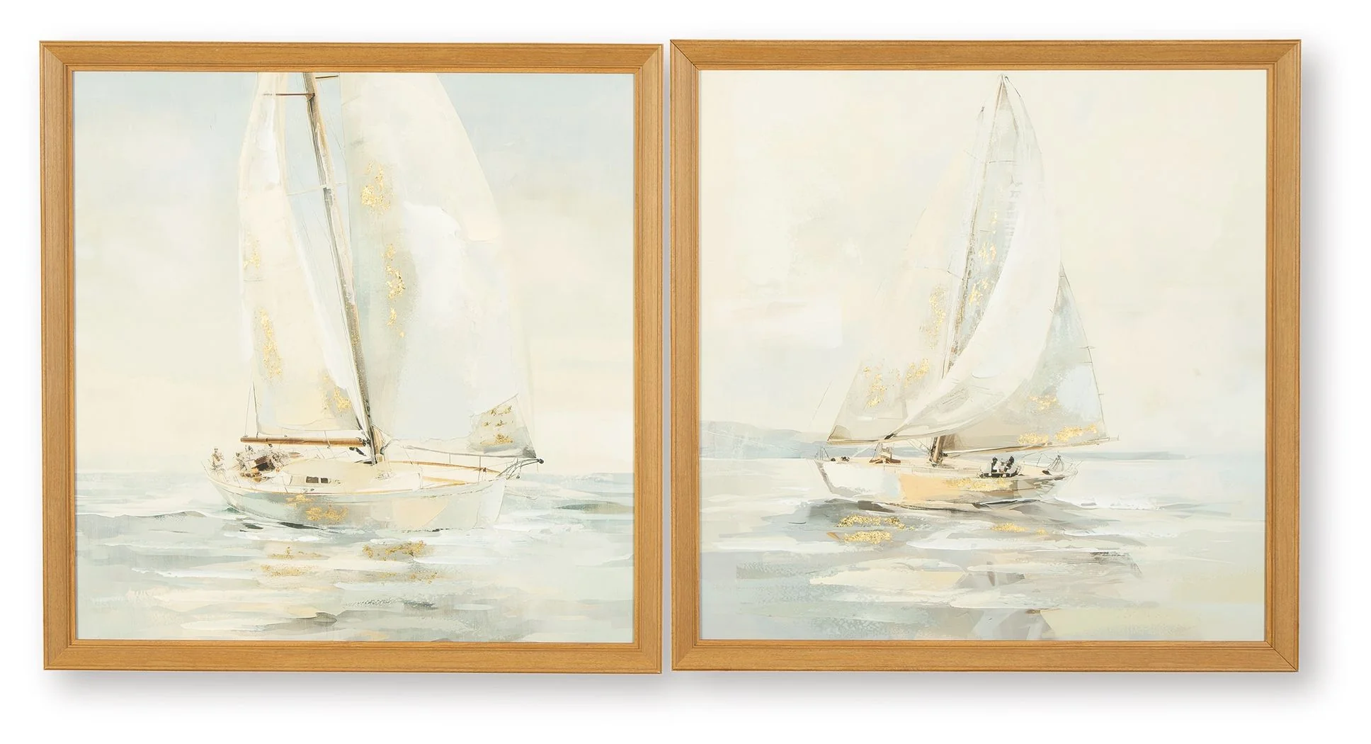 Winbrook – Wall Art Set (Set of 2) – Gray / Tan / Gold Finish