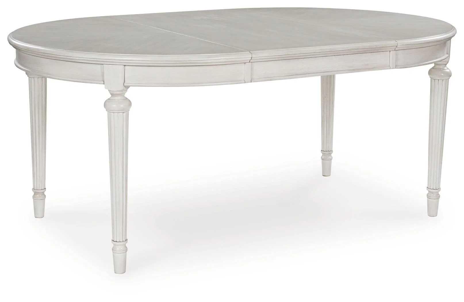Montelaine – Oval Dining Room Extension Table – Antique White