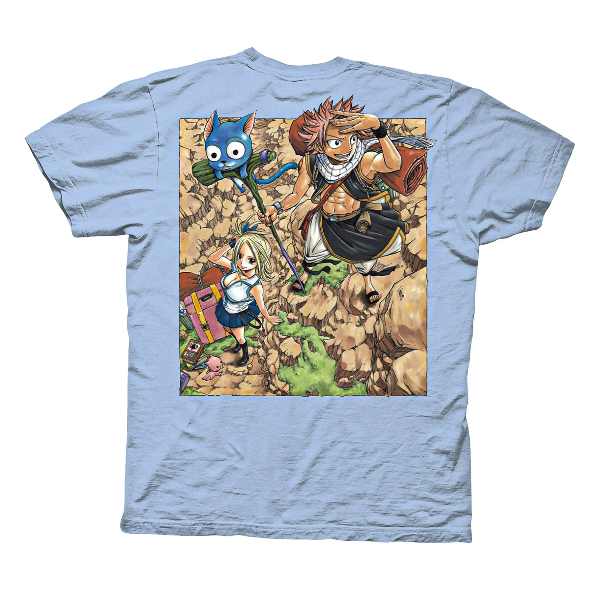 Fairy Tail - First Manga Cover and Logo Adult T-Shirt - Light Blue - Officially Licensed - Image 3