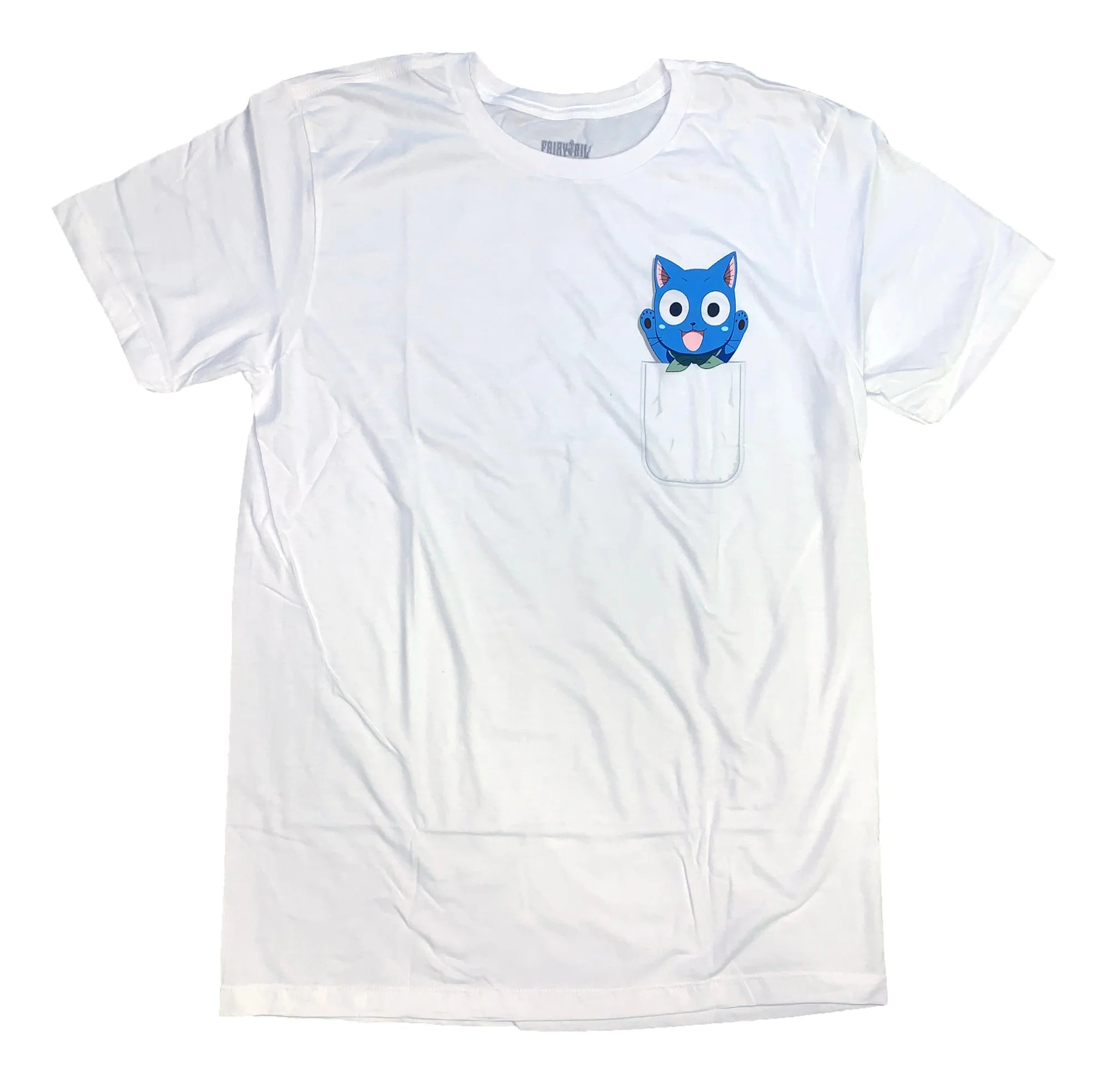 Fairy Tail Pocket Happy Anime Adult T-Shirt - Image 1