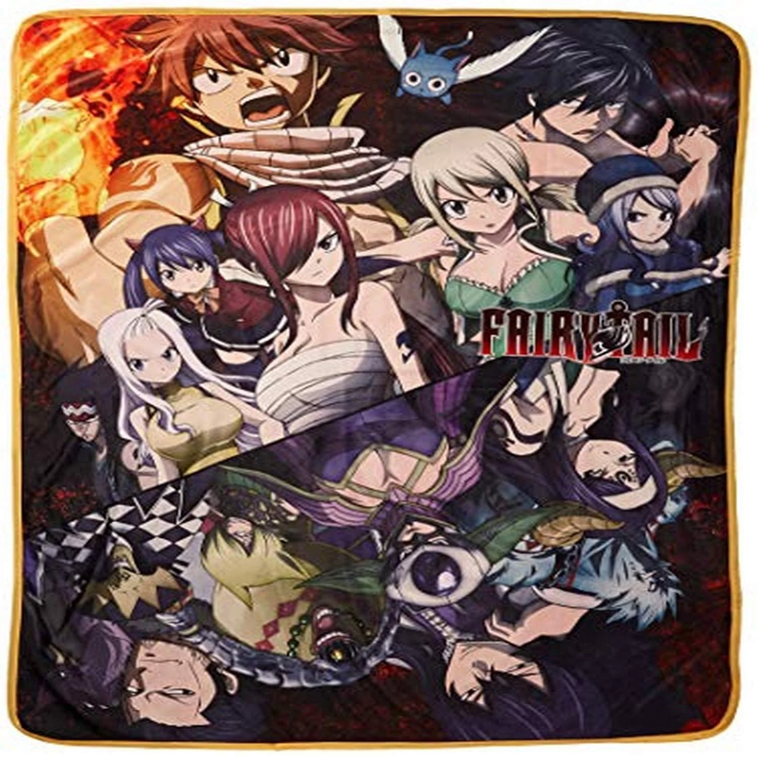 Fairy Tail Season 7 Big Group Anime Sublimation Throw Blanket - Image 1