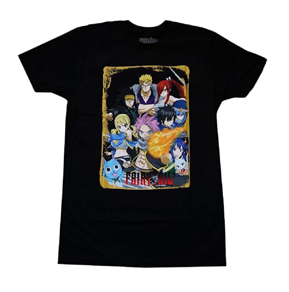 Fairy Tail Season 7 Guild Heroes Group Anime Adult T-Shirt - Image 1