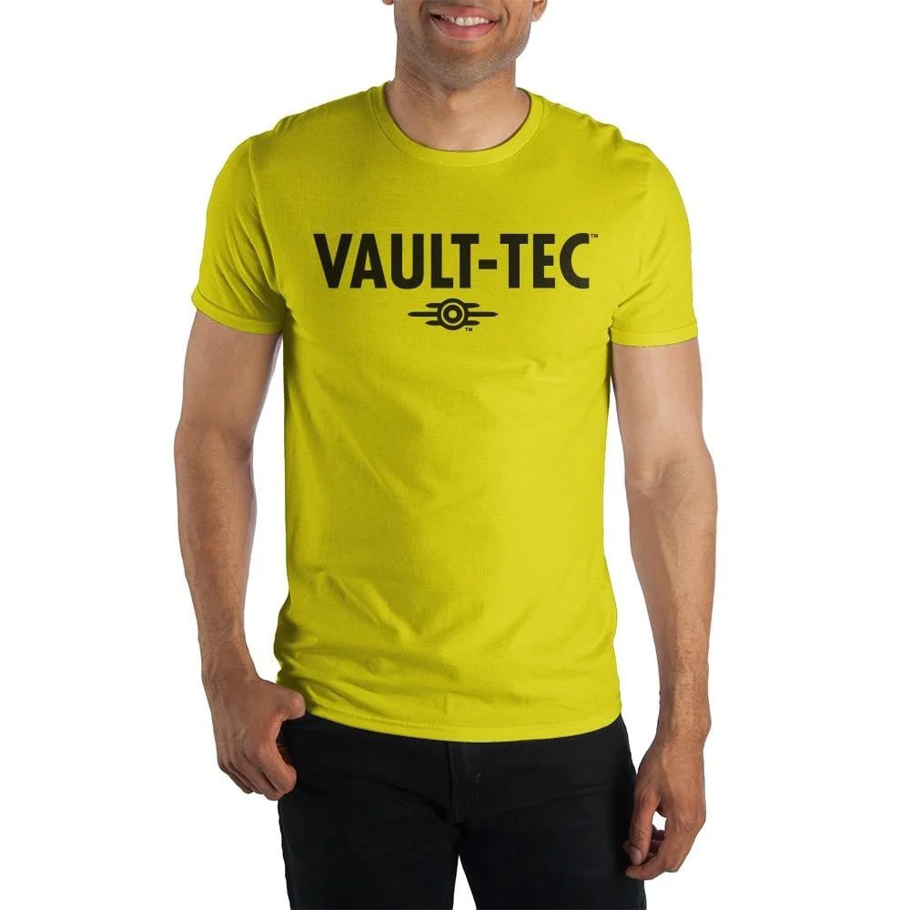 Fallout 76 Vault-tec Yellow Adult T-Shirt - Image 1