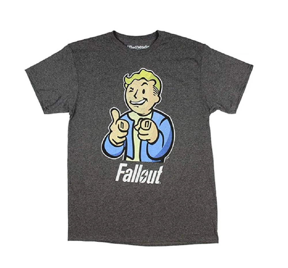 Fallout Vault Boy Gamer Adult T Shirt - Image 1