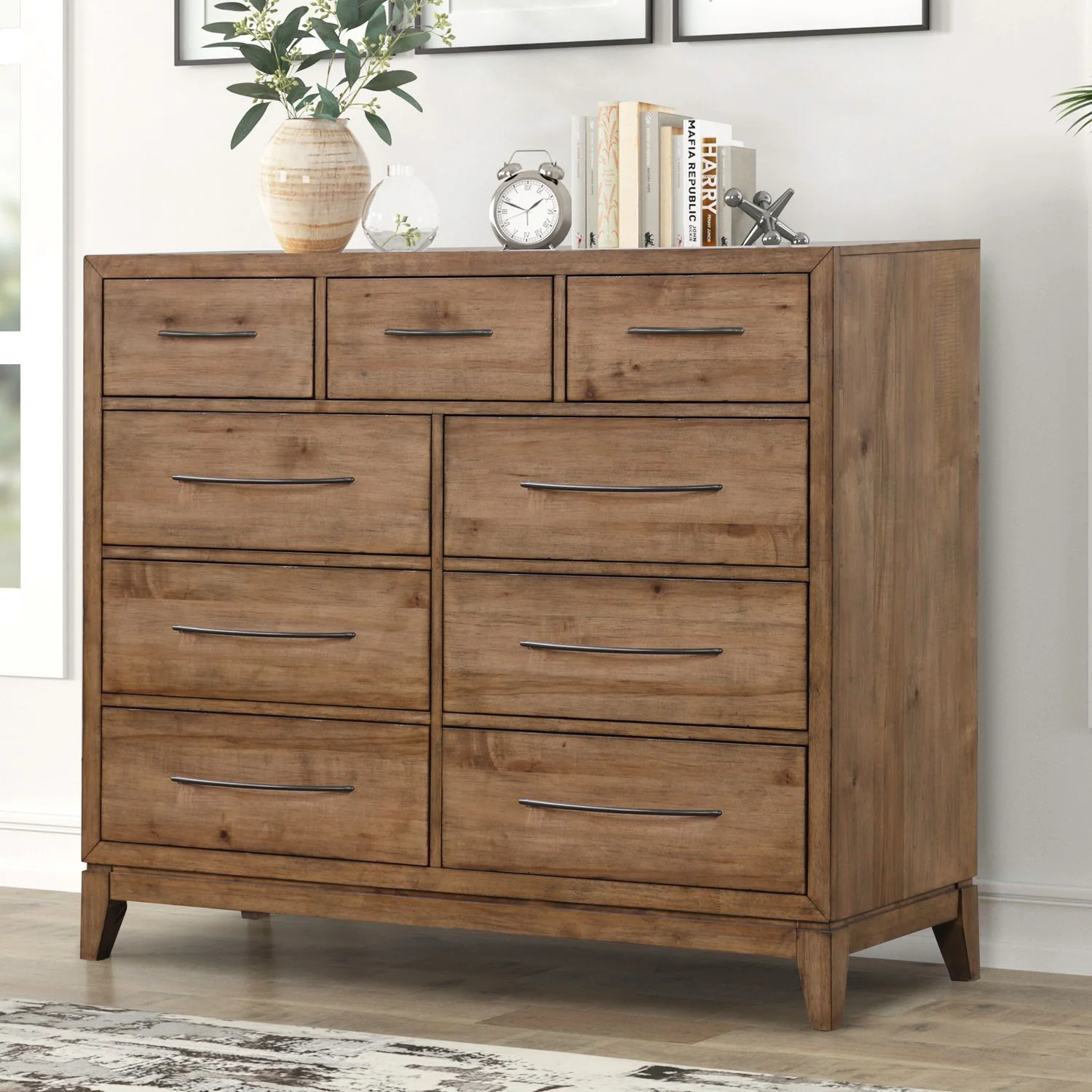 Shaker Lakes – 9 Drawer Chesser – Harvest Brown