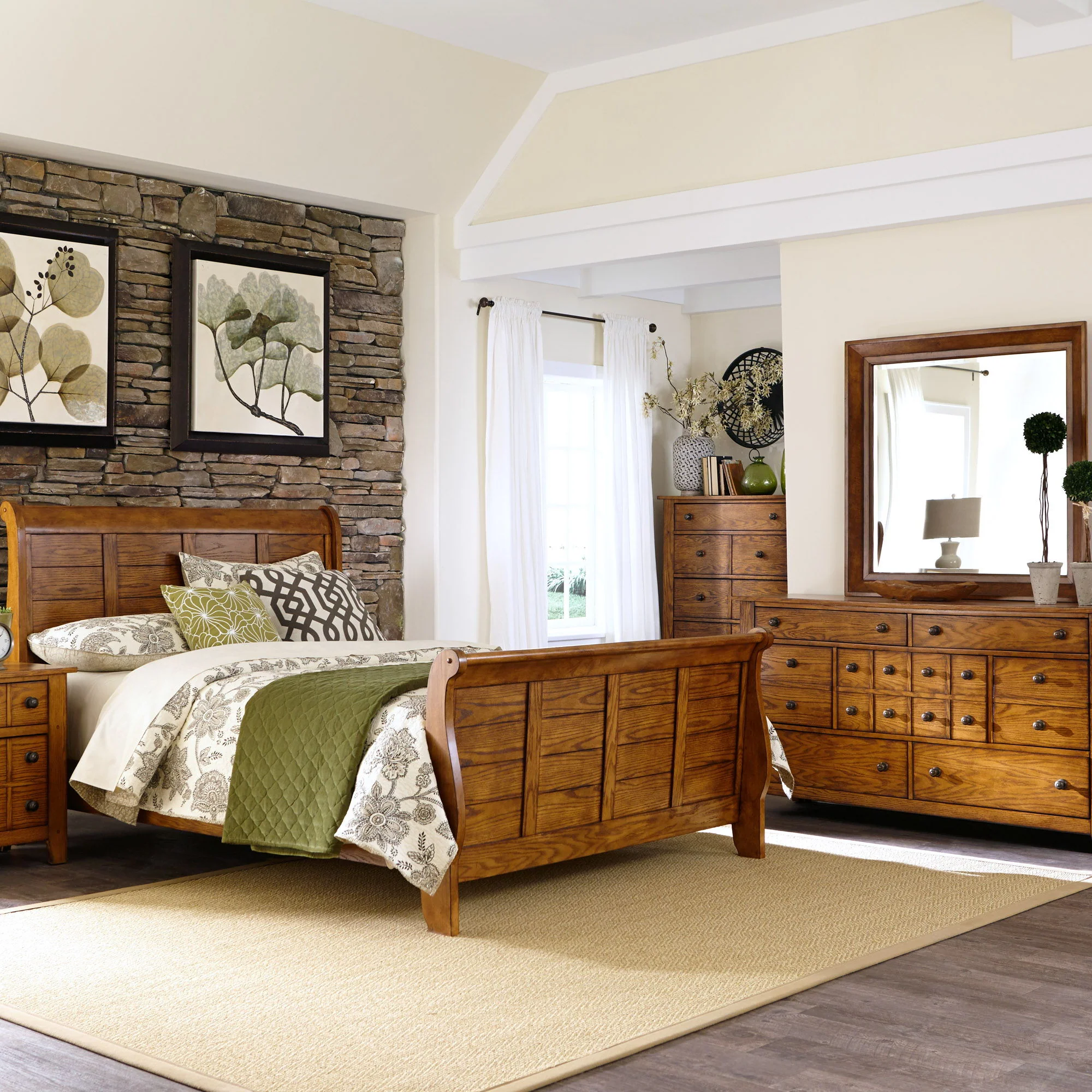 Grandpas Cabin - Sleigh Bedroom Set - Image 1