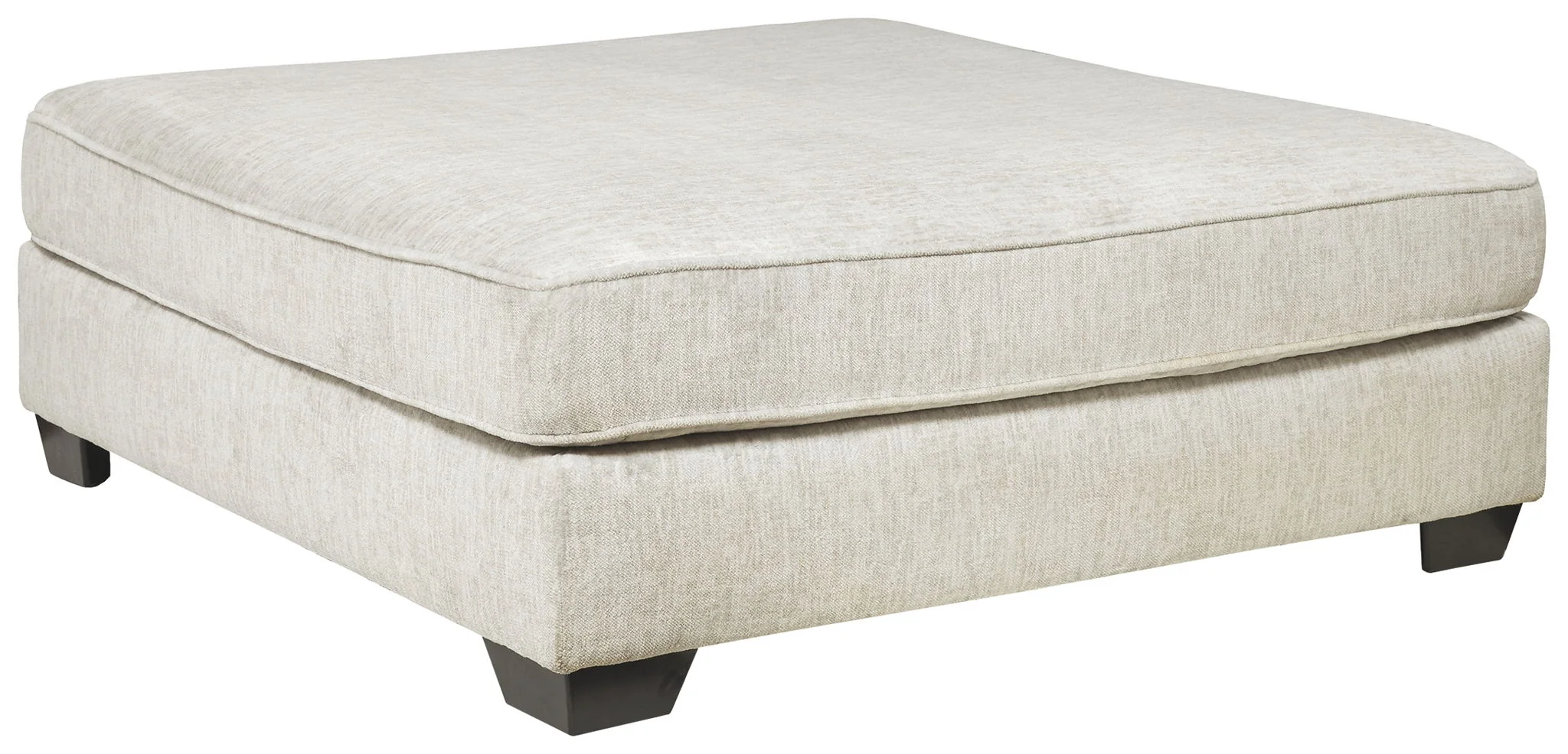 Rawcliffe - Oversized Accent Ottoman - Parchment - Image 1