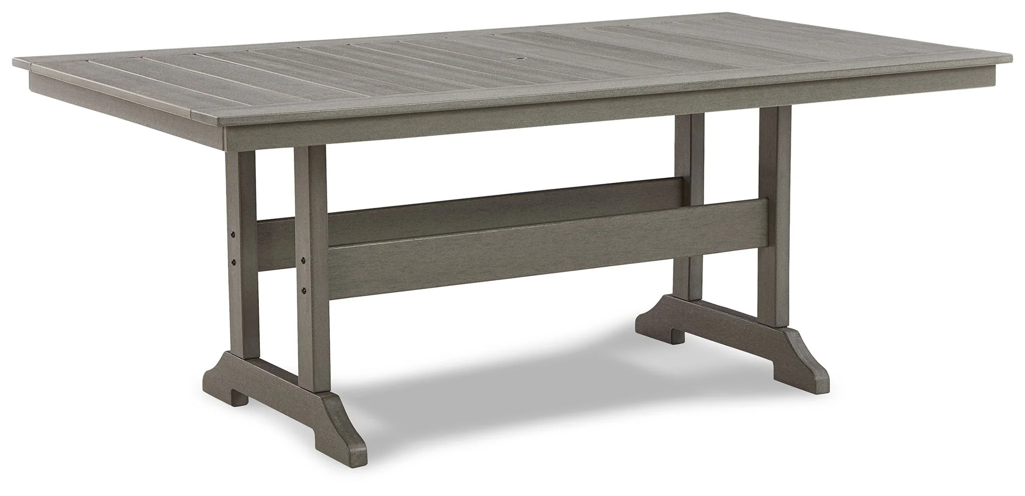 Visola – RECT Dining Table w/Umb OPT – Gray