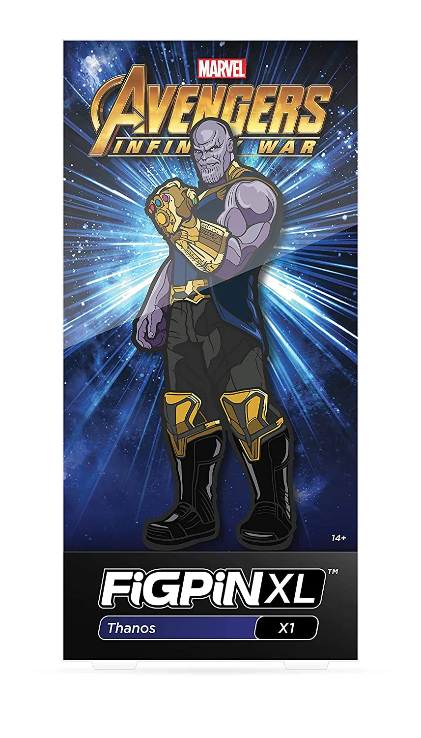 FiGPiN Marvel Avengers Infinity War Thanos XL Collectible Pin with Premium Display Case - Image 1