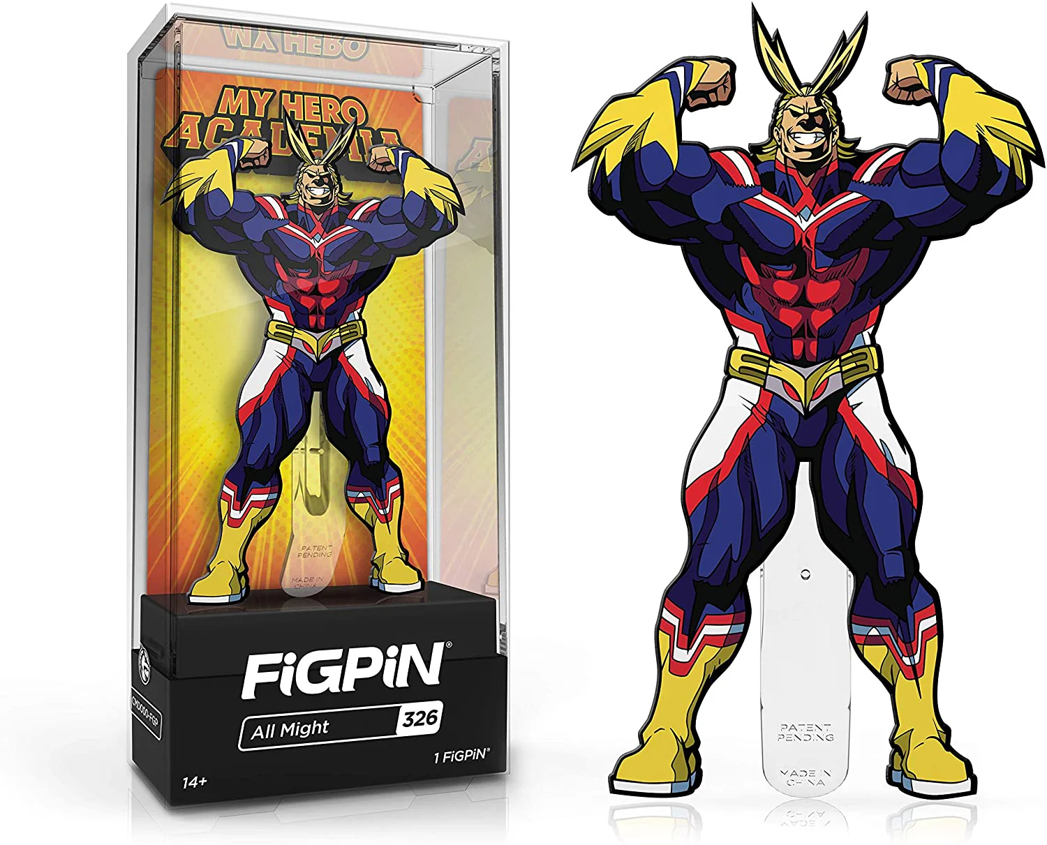 FiGPiN My Hero Academia All Might Flex Enamel Pin #326 - Image 1