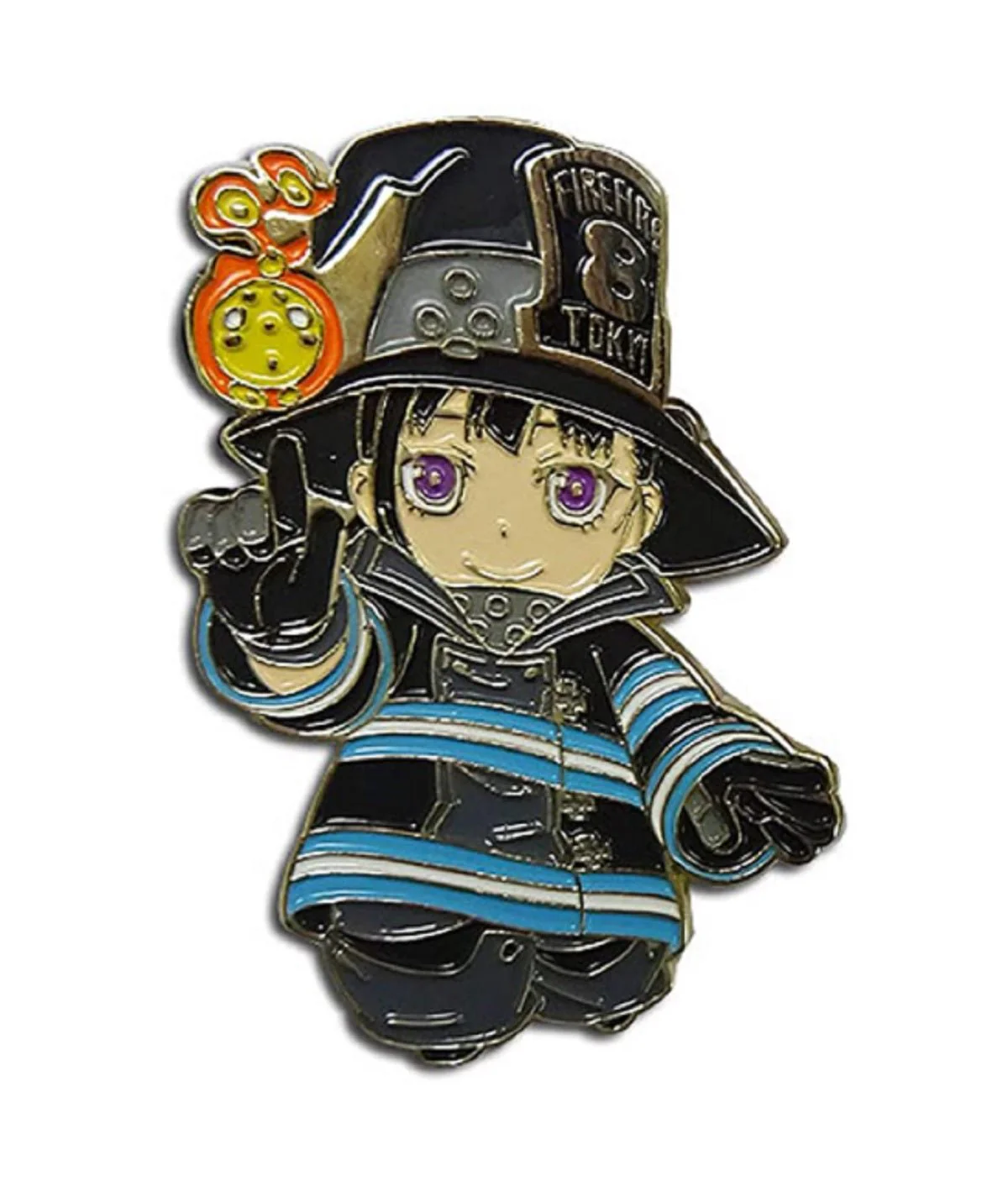 Fire Force SD Maki Anime Enamel Pin - Image 1