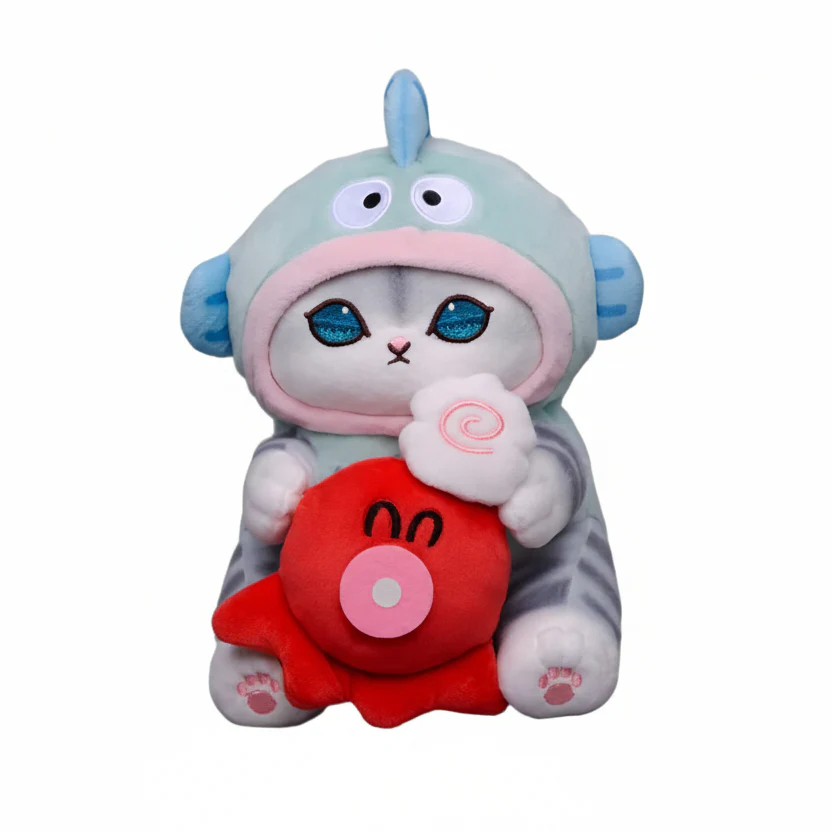 Mofusand Sanrio Hangyodon Cat Plush 9" - Image 1