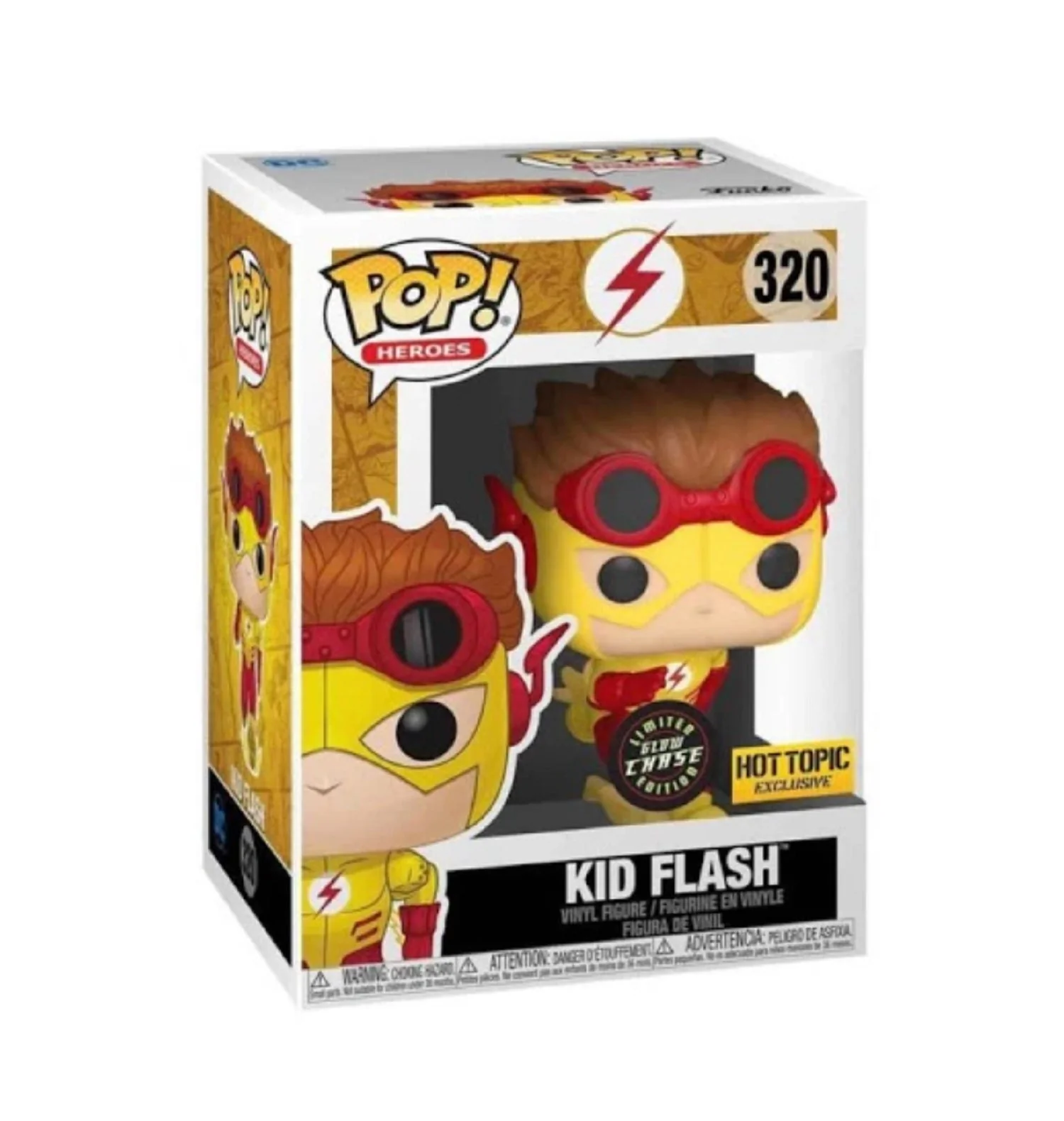 Funko Pop! Heroes Kid Flash Comics GITD Chase Exclusive Vinyl Figure - Image 1