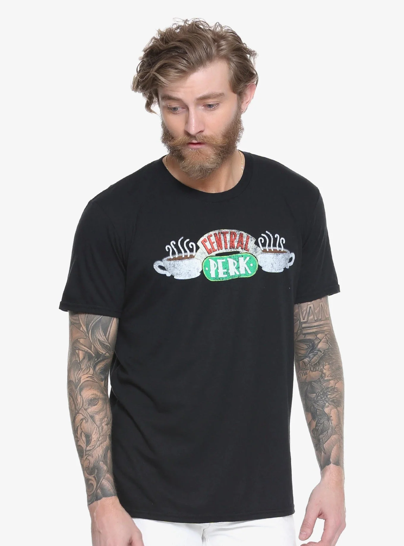Friends Central Perk Logo Adult T-Shirt - Image 1