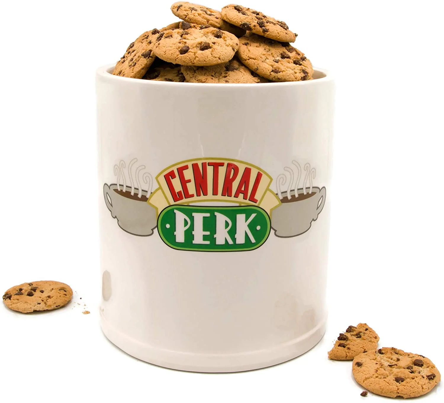Friends Central Perk Logo Ceramic Cookie Jar Large White/Green - Image 3