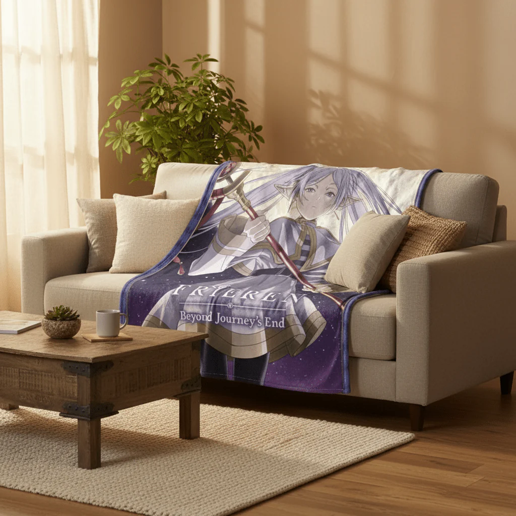Frieren: Beyond Journey's End - Teaser Visual #1 Sublimation Throw Blanket 60in By 46in - Image 3