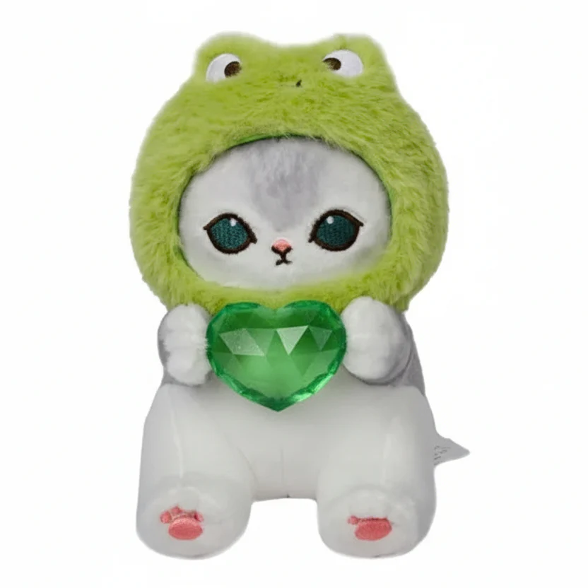 Mofusand Kawaii Frog Cat Plush 9" - Image 1