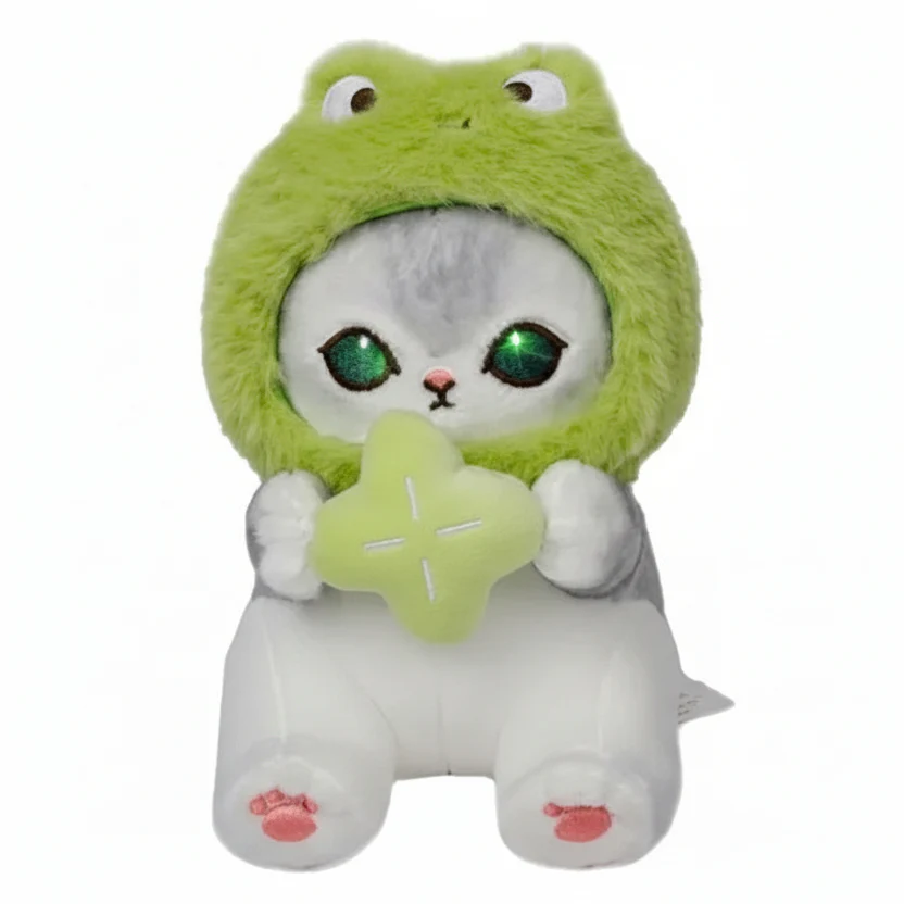 Mofusand Frog Cat Plush Keychain - Image 1