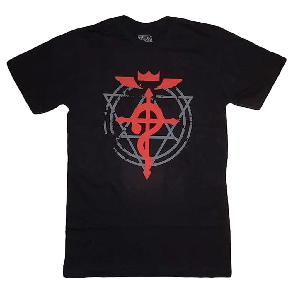 Fullmetal Alchemist Brotherhood Flamel Cross Licensed Adult T-Shirt - Image 1