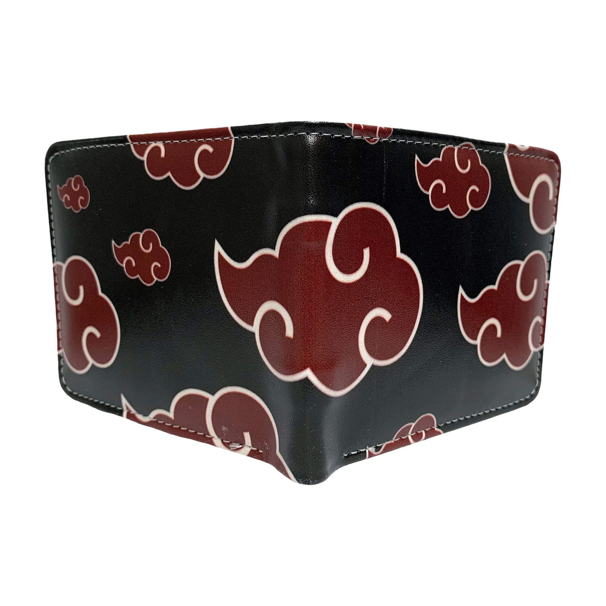 Naruto Shippuden – Akatsuki Anti Leaf Cloud Symbol Bi Fold Anime Wallet
