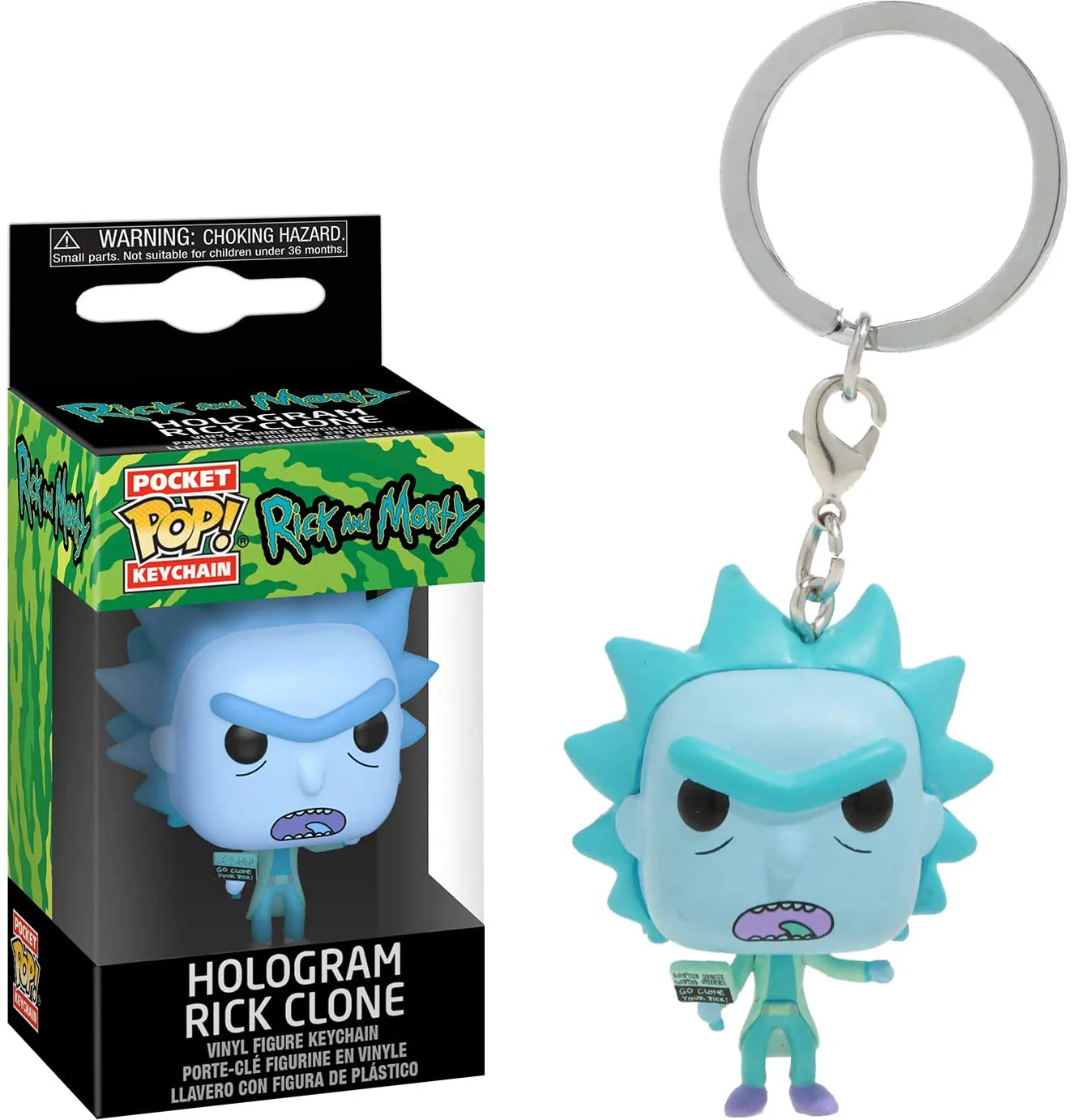Funko Key Pop Rick and Morty Hologram Rick Clone Vinyl Figure - Image 1