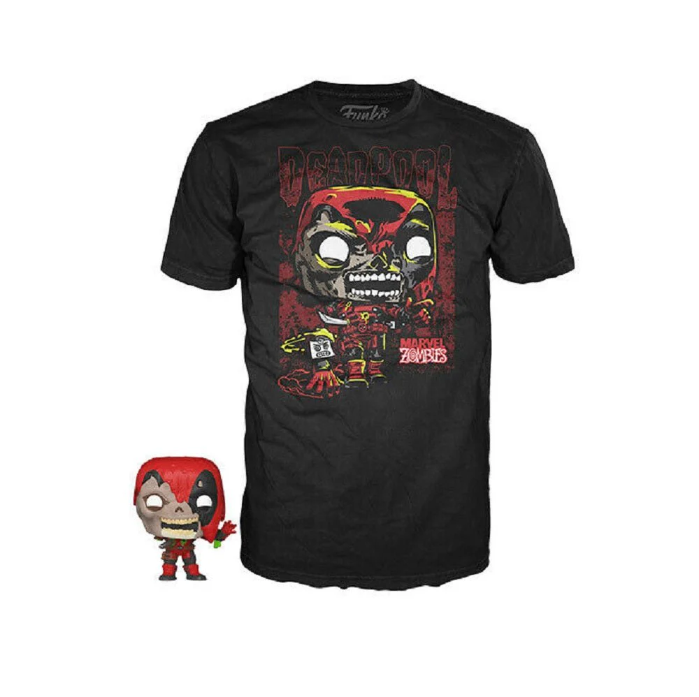 Funko Pocket Pop! and Tee Marvel Zombies Deadpool Adult T Shirt - Image 1