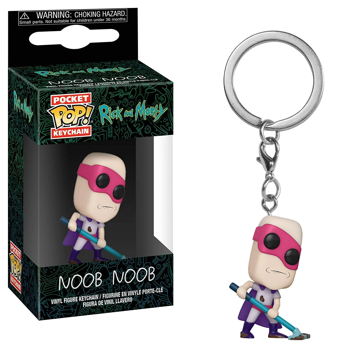 Funko Pocket POP Keychain: Rick and Morty - Noob - Noob Keychain - Image 1