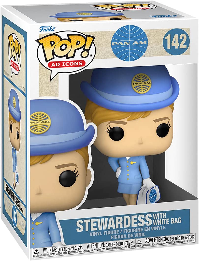 Funko Pop! Ad Icons Pan Am - Stewardess with White Bag Vinyl Figure - Image 2