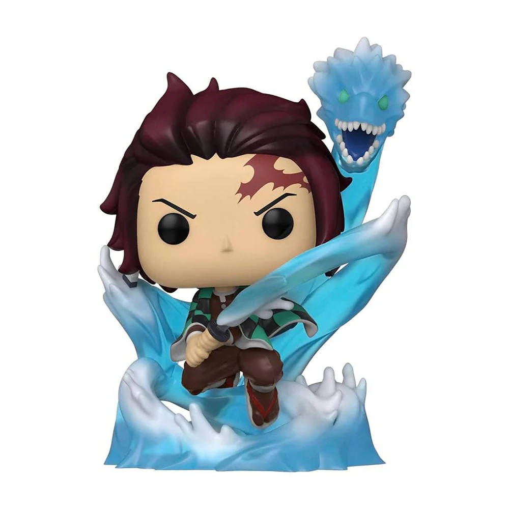 Funko Pop! Animation: Demon Slayer: Kimetsu no Yaiba - Tanjiro Kamado with Dragon #873 Glow-in-the-Dark Exclusive - Image 1