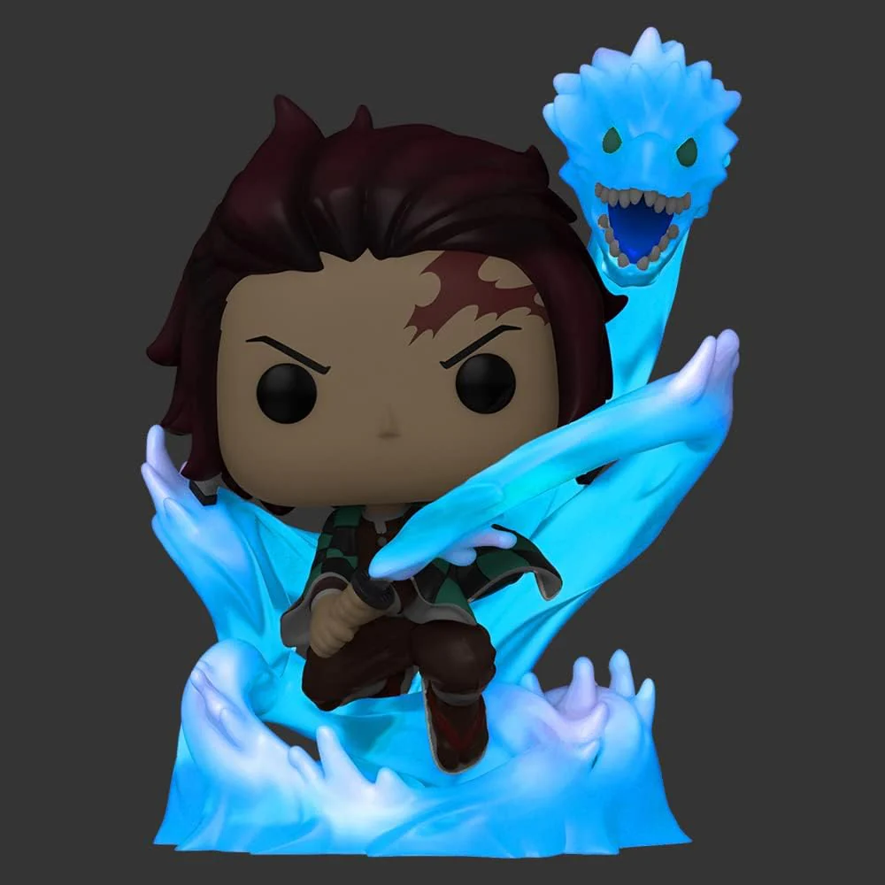 Funko Pop! Animation: Demon Slayer: Kimetsu no Yaiba - Tanjiro Kamado with Dragon #873 Glow-in-the-Dark Exclusive - Image 2