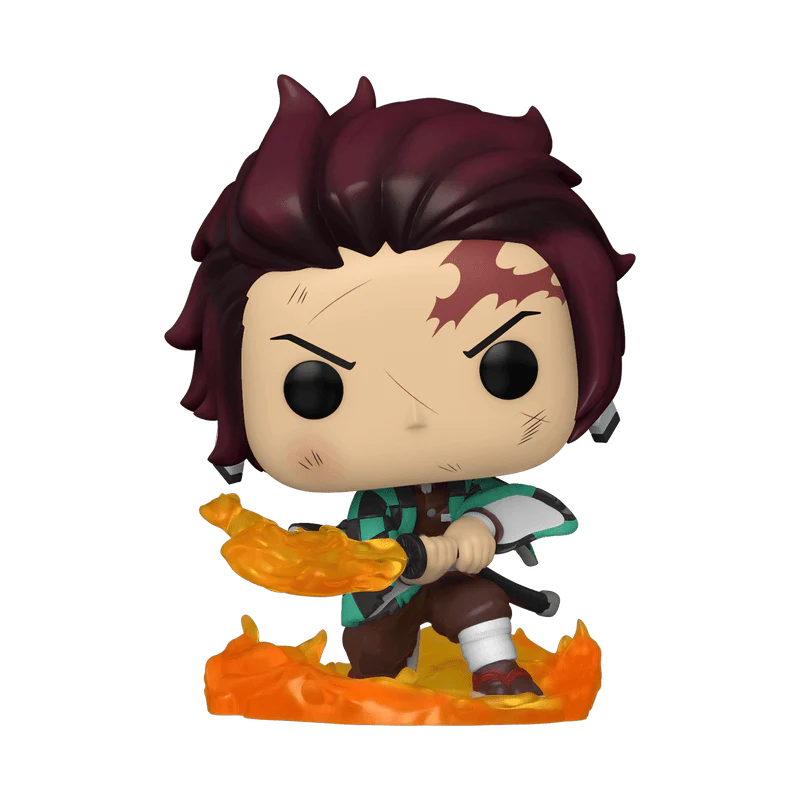Funko Pop! Animation: Demon Slayer: Kimetsu no Yaiba - Tanjiro Kamado Hinokami Kagura Dance #874 Galactic Toys Exclusive - Image 1