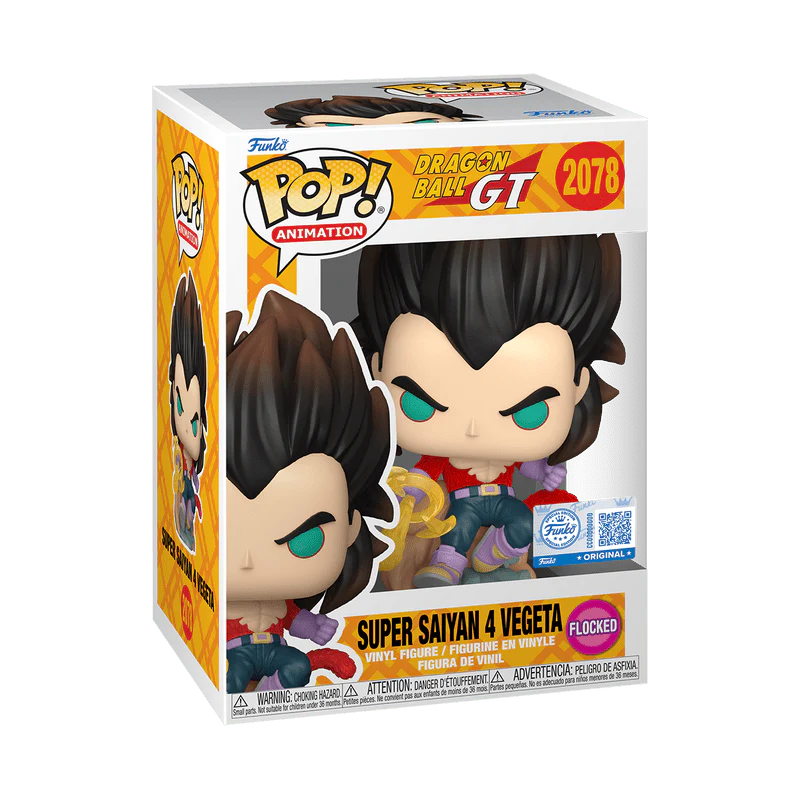 Funko Pop! Animation: Dragon Ball GT - Super Saiyan 4 Vegeta Flocked #2078 Exclusive - Image 2