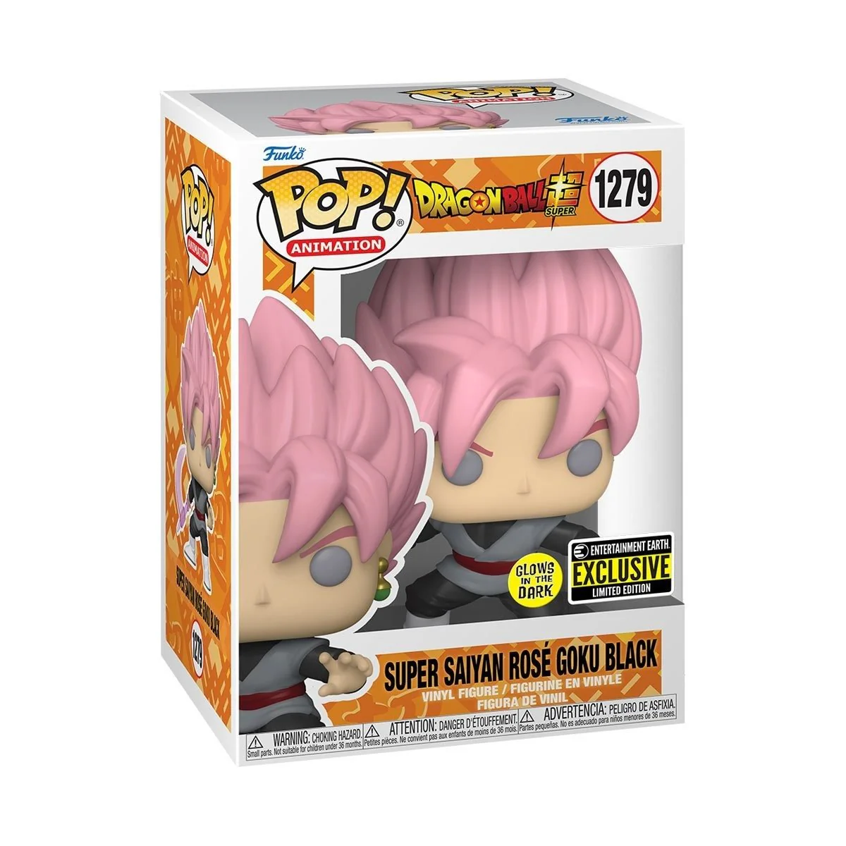 Funko Pop! Animation: Dragon Ball Super - Saiyan Rose Goku Black Glow-in-the-Dark Entertainment Earth Exclusive - Image 3