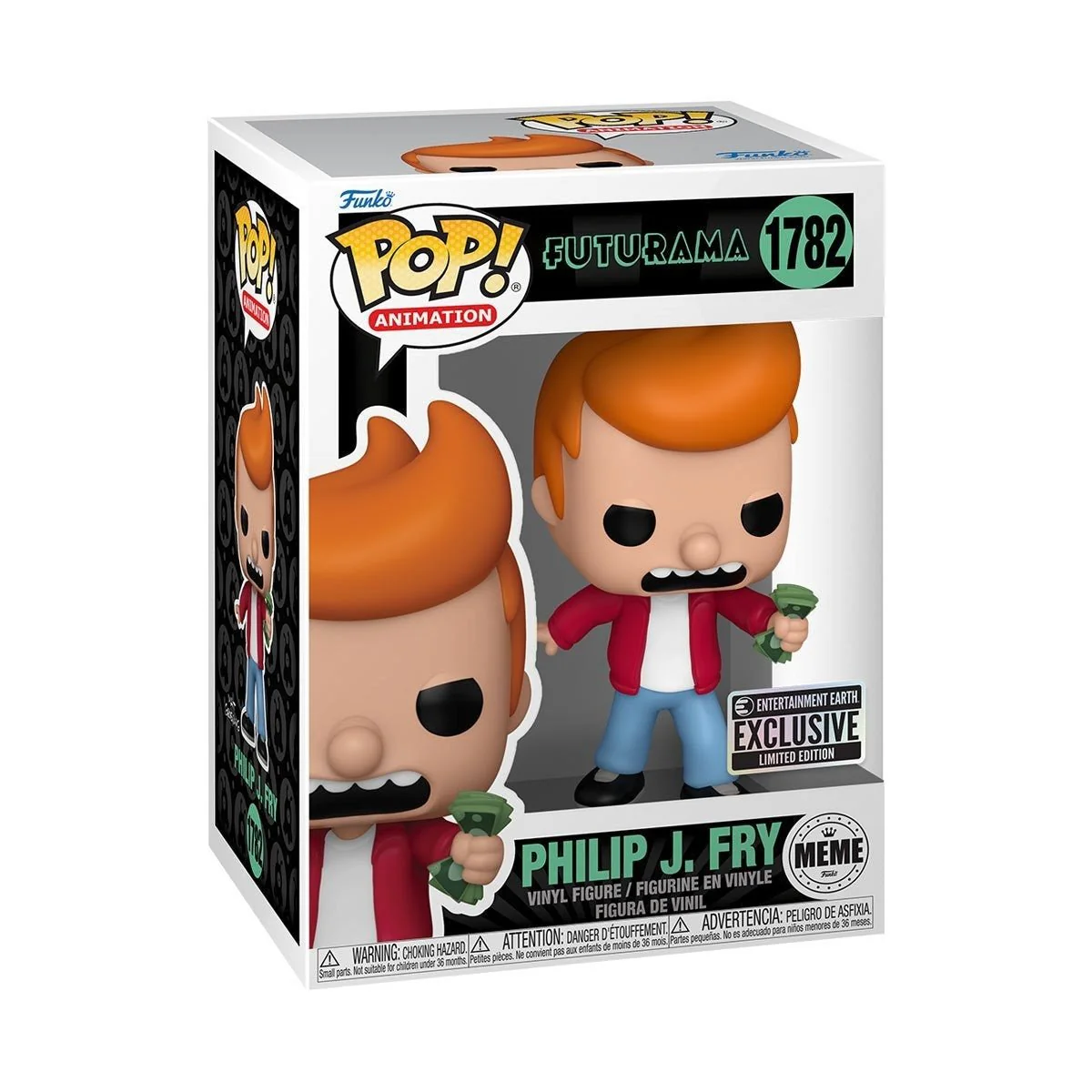 Funko Pop! Animation: Futurama - Philip J. Fry Meme #1782 Entertainment Earth Exclusive - Image 2