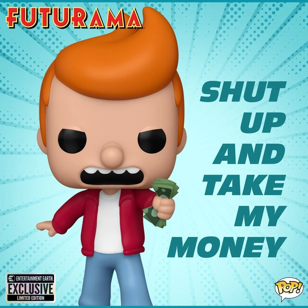 Funko Pop! Animation: Futurama - Philip J. Fry Meme #1782 Entertainment Earth Exclusive - Image 3