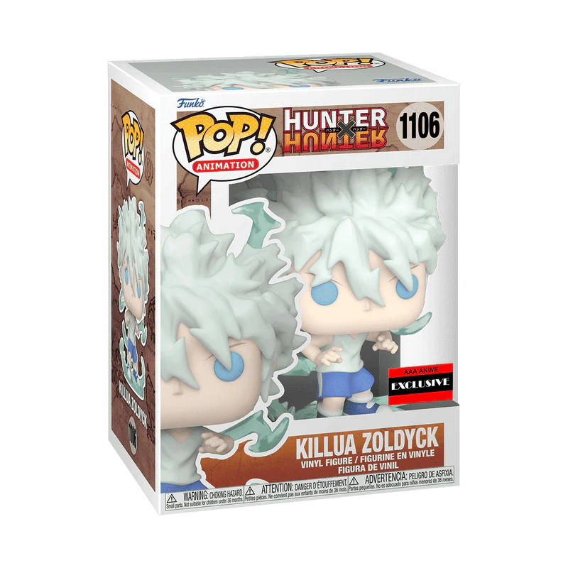Funko Pop! Animation: Hunter x Hunter - Killua Zoldyck Godspeed #1106 AAA Anime Exclusive - Image 2