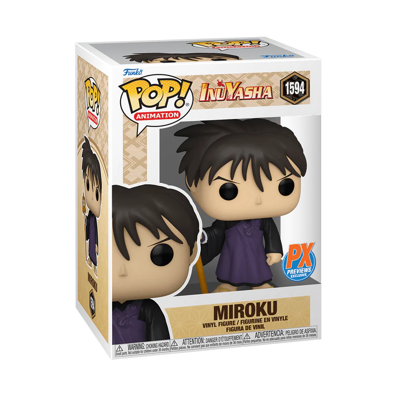 Funko Pop! Animation: Inuyasha - Miroku #1594 PX Previews Exclusive - Image 2