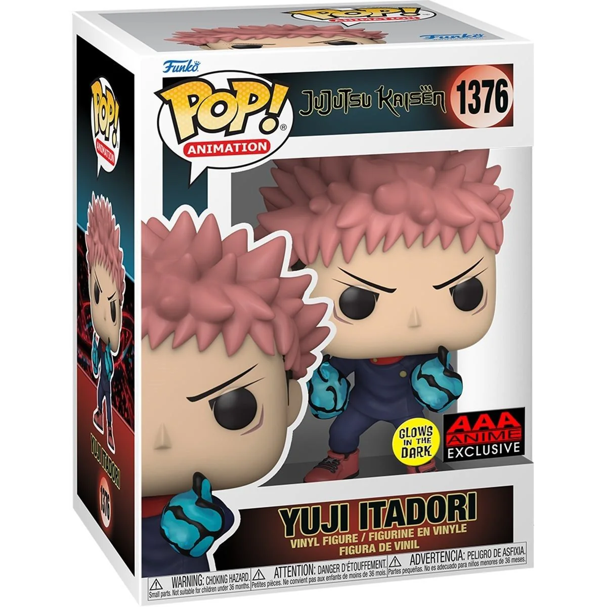 Funko Pop! Animation: Jujutsu Kaisen - Yuji Itadori Divergent Fist Glow-in-the Dark AAA Anime Exclusive - Image 2