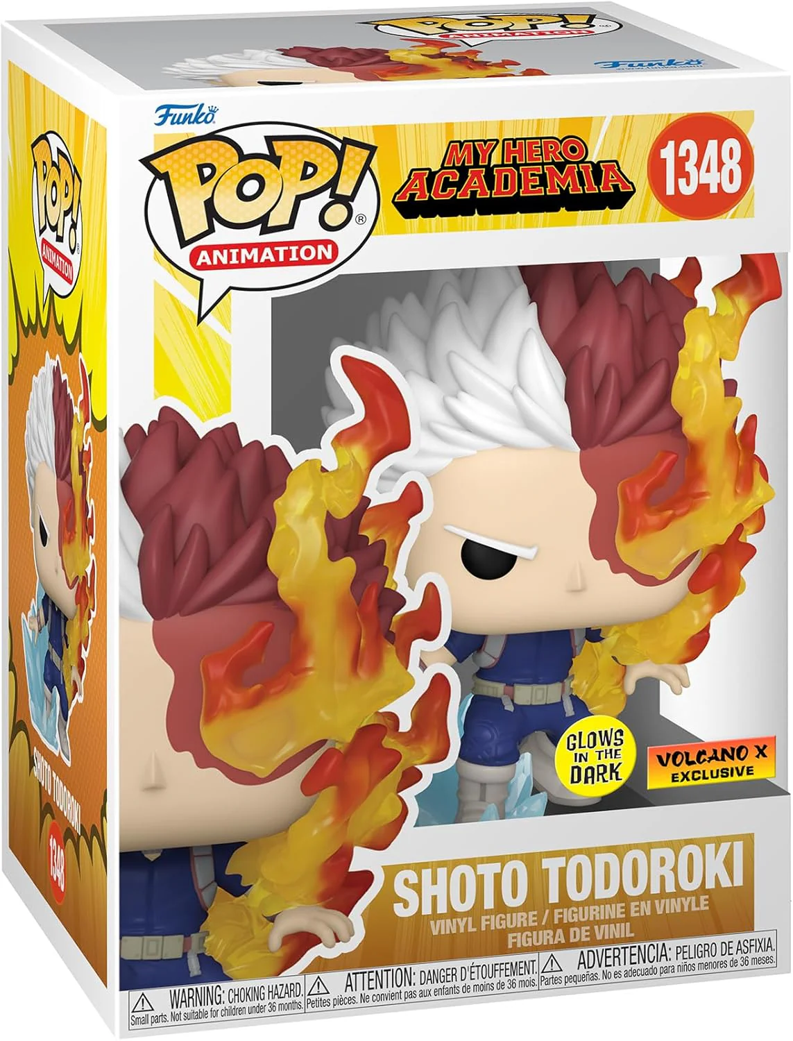Funko Pop! Animation: My Hero Academia - Shoto Todoroki #1348 Glow-in-the-Dark Volcano X Exclusive - Image 3