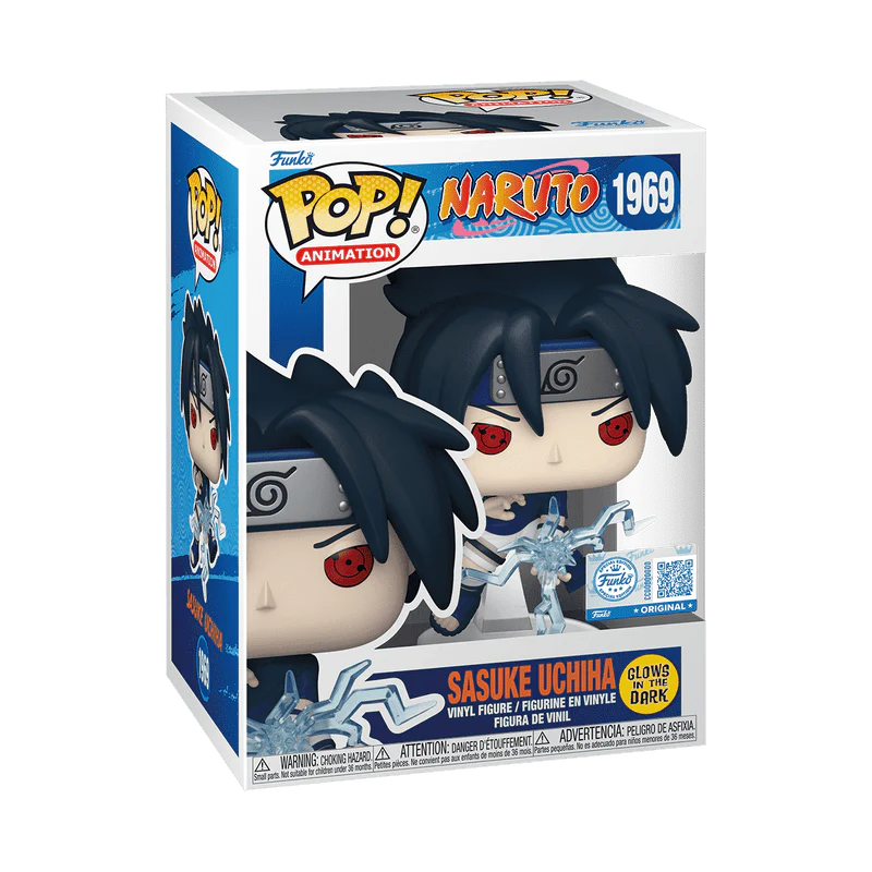 Funko Pop! Animation: Naruto - Sasuke Uchiha #1969 Glow-in-the-Dark Entertainment Earth Exclusive - Image 2
